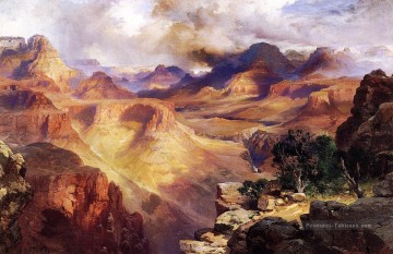 Grand Canyon3 Rocheuses école Thomas Moran Peinture à l'huile